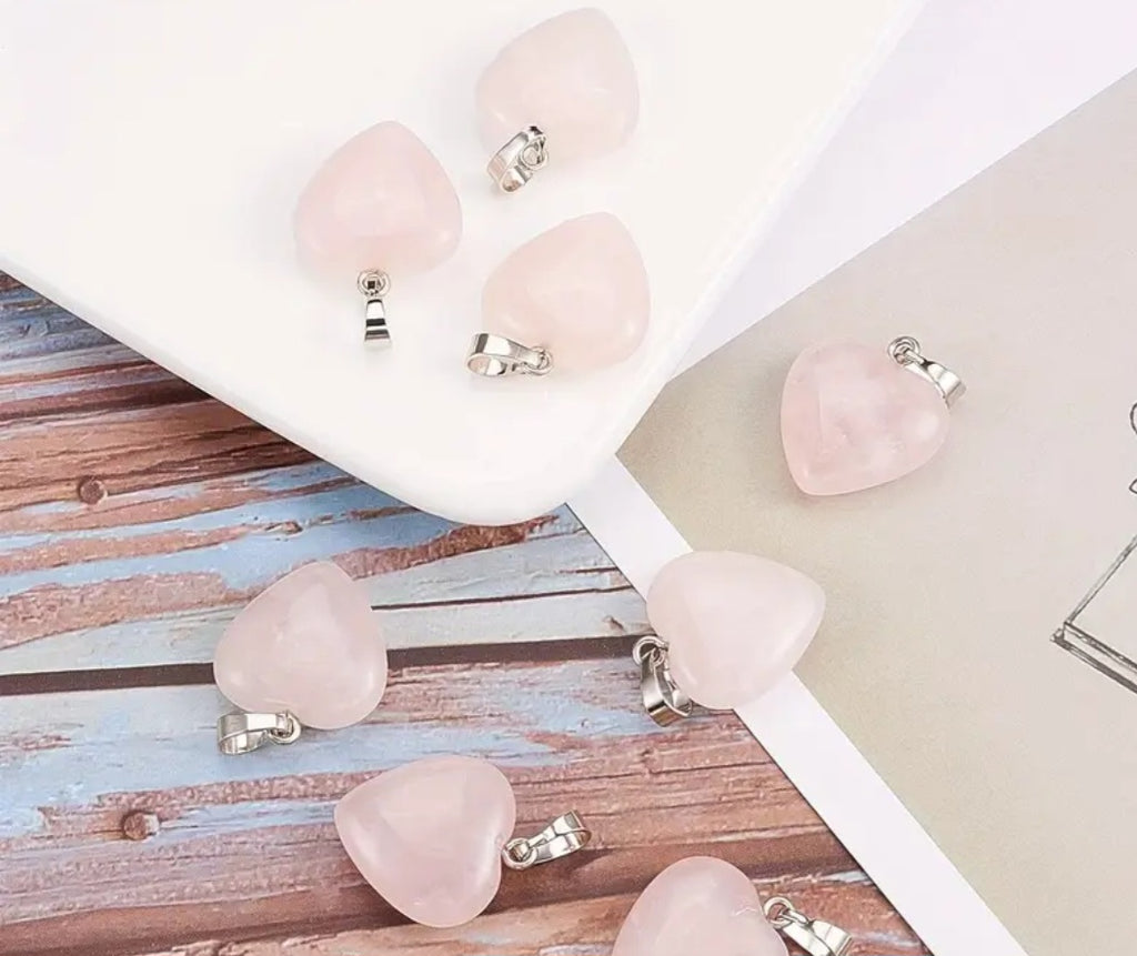 Rosenquarz Herzkette